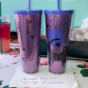 Starbucks Halloween Purple Black Cat Cup
